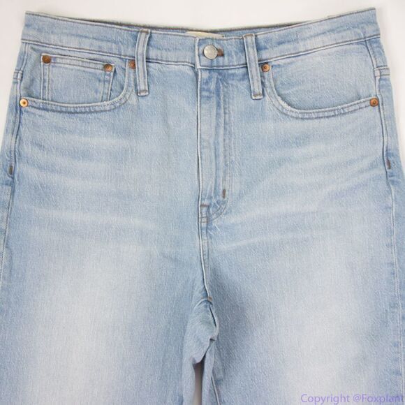 Madewell The High-Rise Slim Crop Boyjean in Dumas Wash: Ripped Edition,size 30 - Picture 3 of 16